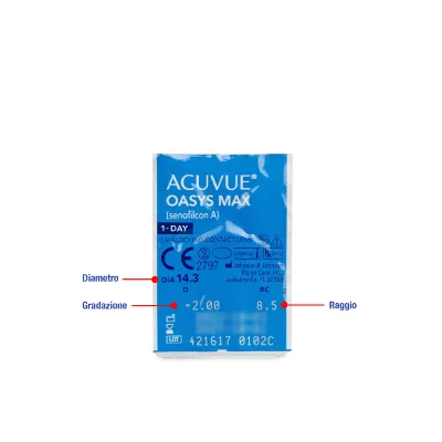 Immagine di 1-DAY ACUVUE OASYS MAX 30P (R) da 30 lenti